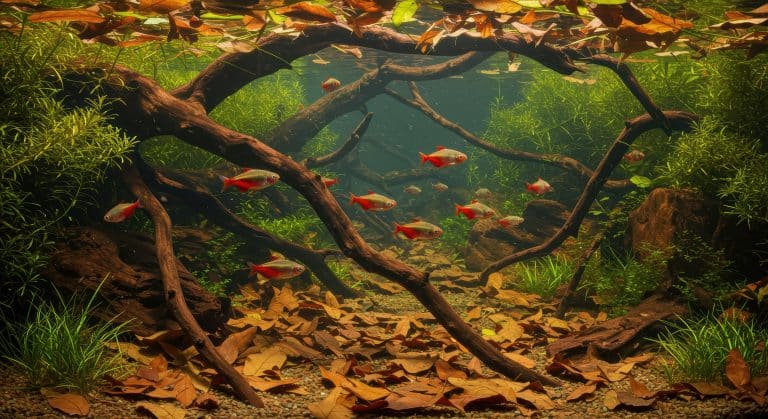 Naturmaterialien im Aquarium