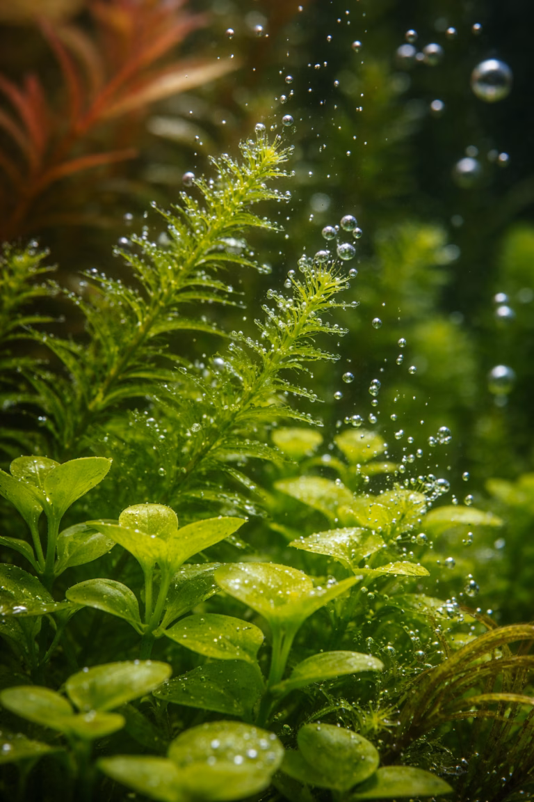 Bläschen aus Pflanzen