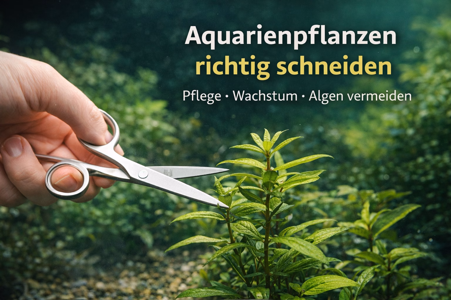 Aquarienpflanzen schneiden