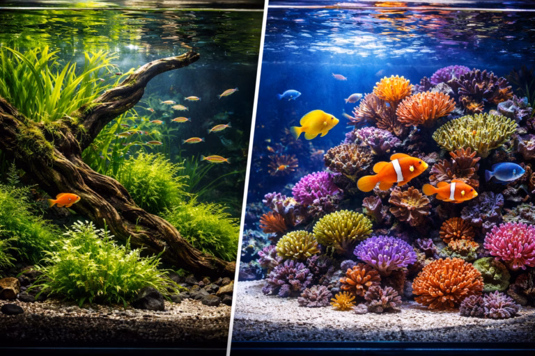 Meerwasser oder Süßwasser Aquarium