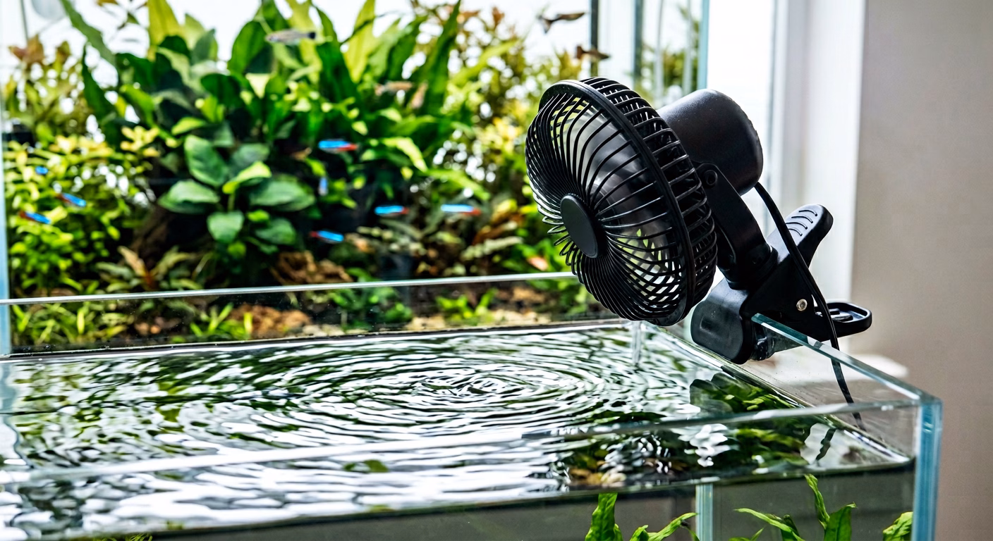 Aquarium kühlen im Sommer mit Ventilator