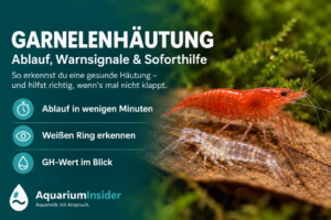 Garnelenhäutung: 6 bewährte Tipps bei Häutungsproblemen Garnelenhäutung erkennen und richtig reagieren: Ablauf, Warnsignale wie der weiße Ring, Ursachen und bewährte Sofort-Tipps für gesunde Zwerggarnelen. Garnelenhäutung bei einer Red Fire Garnele mit sichtbarer Exuvie im Aquarium